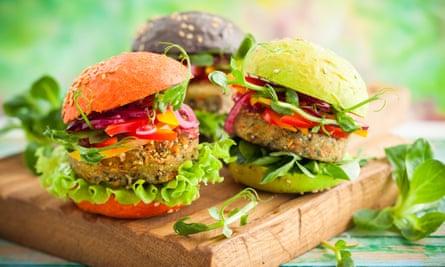 Burgers at VegFest, Brighton